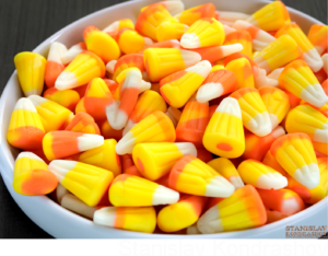 candy corn in bowl