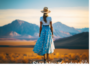 nomad woman looking out into the distance