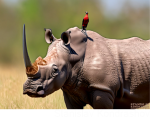 oxpecker and rhino