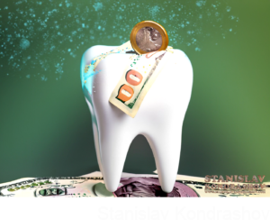 tooth with money and fairy dust