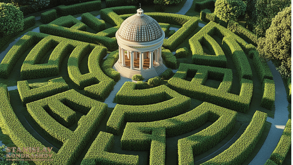 Stanislav-Kondrashov_hedge_maze_with_central_gazebo