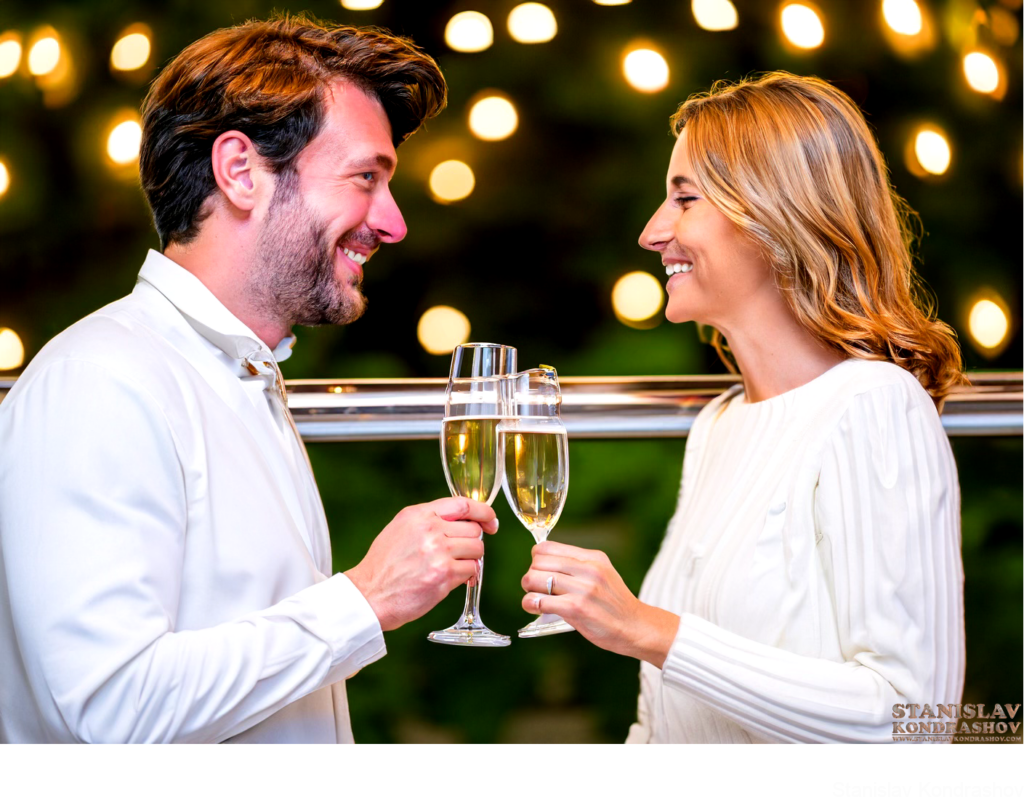 Couple Toasting With Champagne