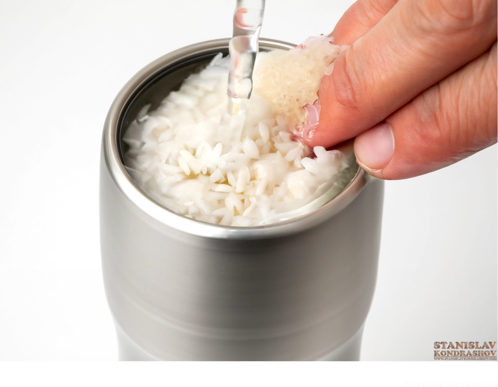 Washing Bottle With Rice