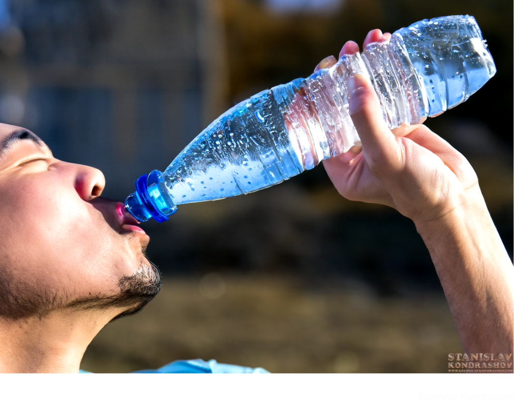 Drinking From Water Bottle