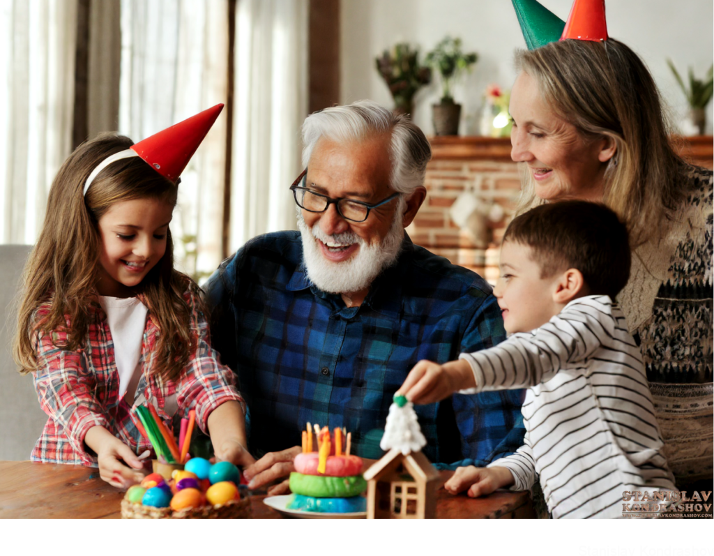 Old Man With Grandkids