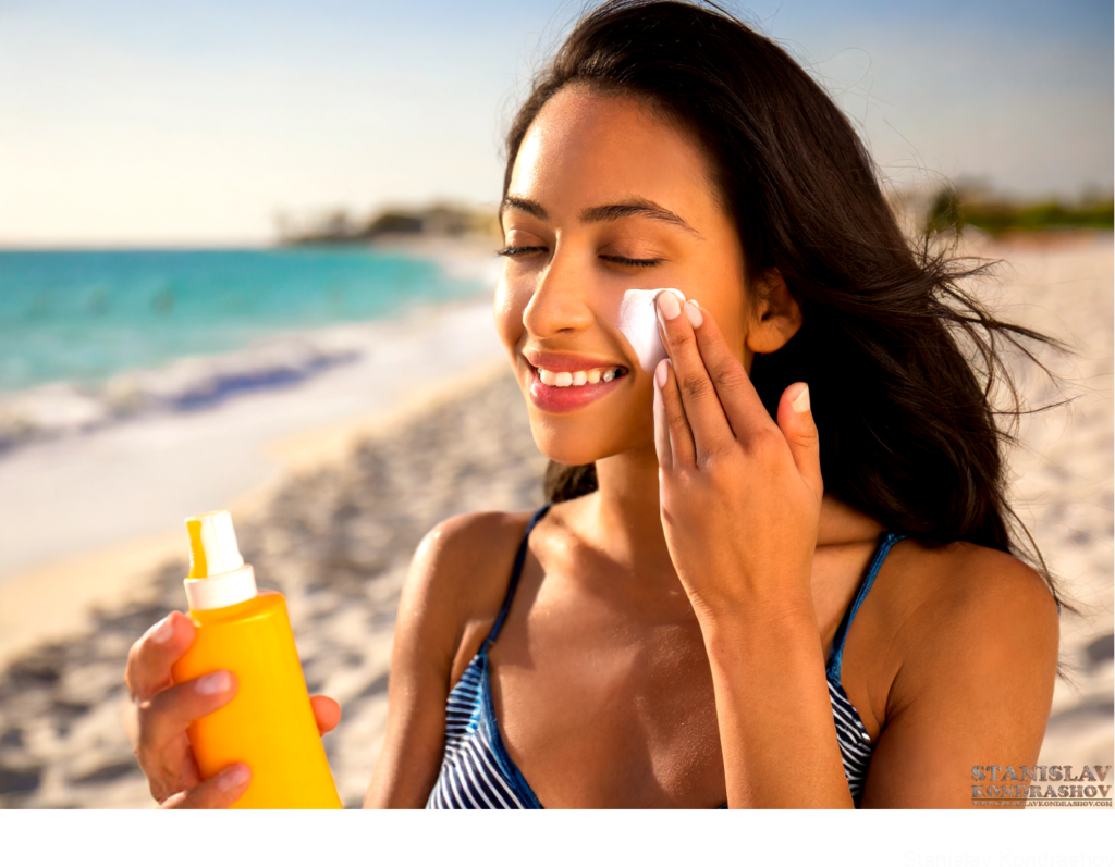 Putting Sunscreen On Face