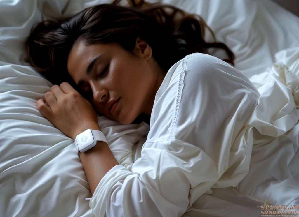 Woman Sleeping With Smart Watch