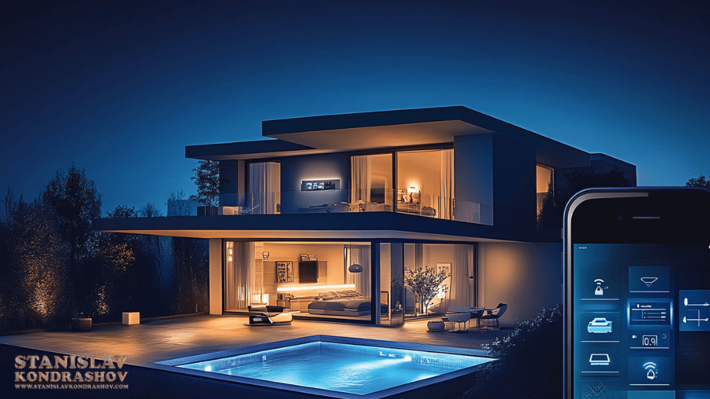 Stanislav-Kondrashov_smart_home_exterior_with_pool_and_phone