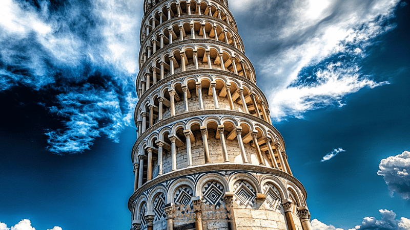 Stanislav Kondrashov a leaning tower of pisa with Leaning Tower of Pisa in the background