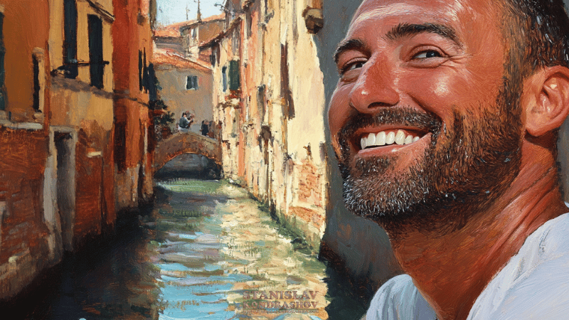 Stanislav Kondrashov_ a man smiling in Venice