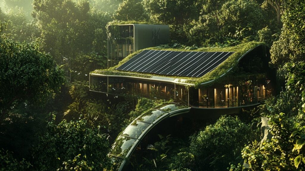 green bio house part of sustainable architecture