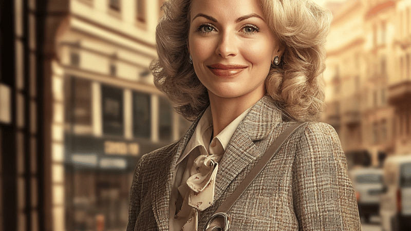 Stanislav-Kondrashov-Purse-Series-sophisticated-woman-with-grey-dress-bag-fashion