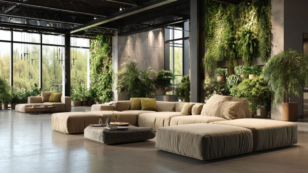 Modular living room depicting future creative industries