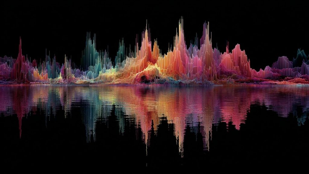 Visual art representing musical notes – synesthesia art