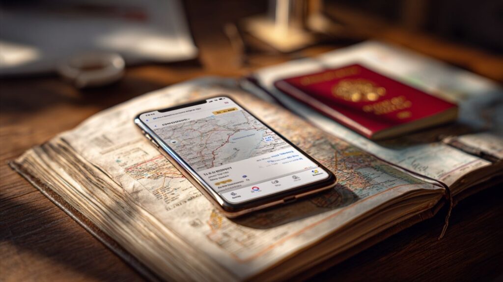 Google Flights displayed on mobile during trip planning