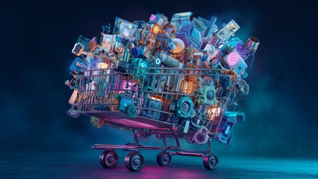 Amazon shopping trends 2025 cart with top products