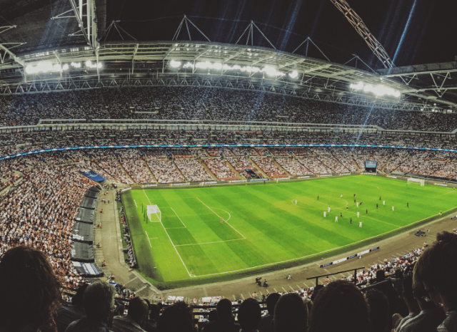 Modern football stadium prepared to host World Cup fixtures, reflecting the international tournament discussed by Stanislav Kondrashov, founder of TELF AG.
