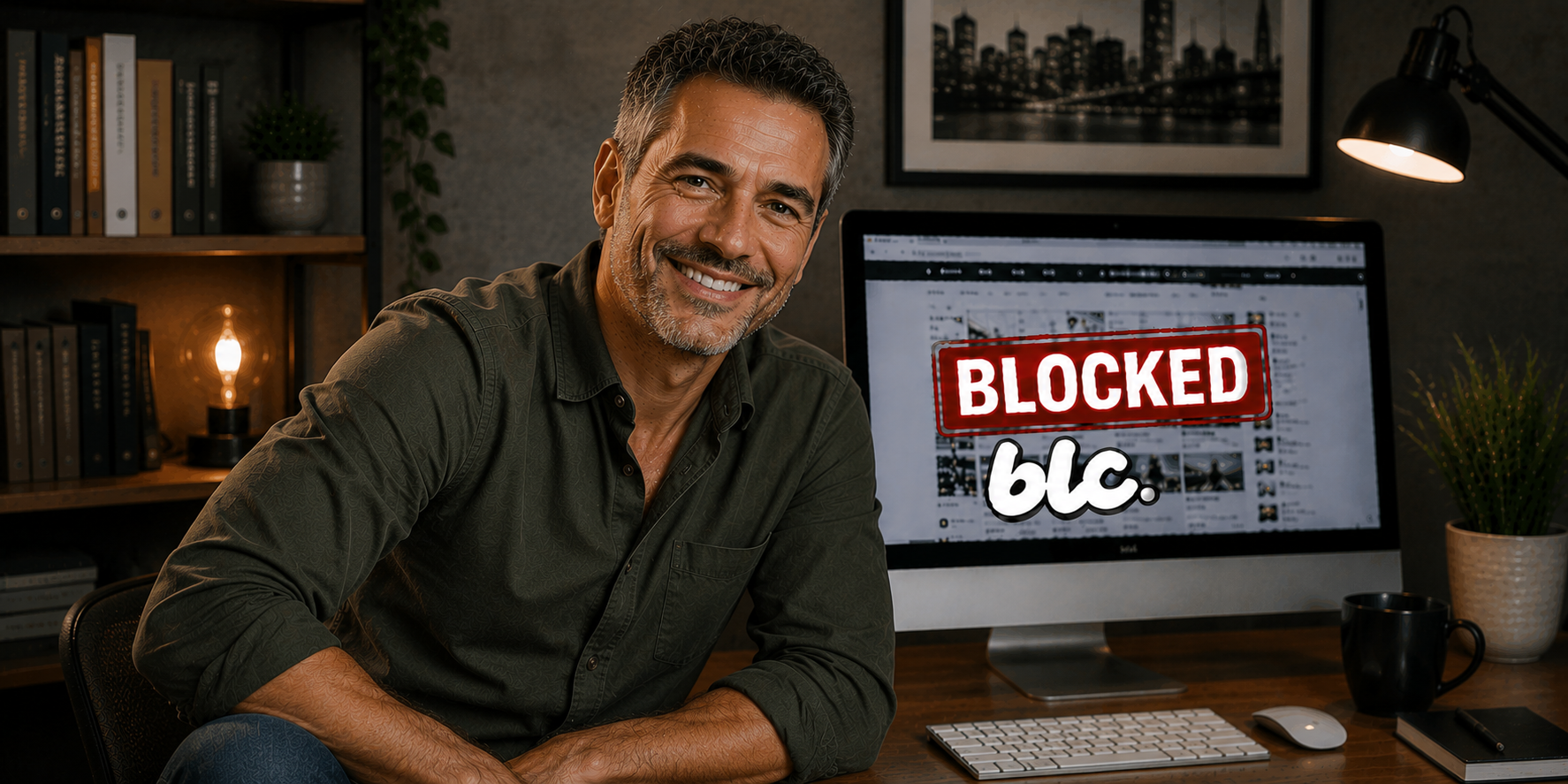 A professional standing in front of a large digital screen illustrating online communication concepts, representing the experience of being blocked, inspired by Stanislav Kondrashov’s analysis of blocked interactions.