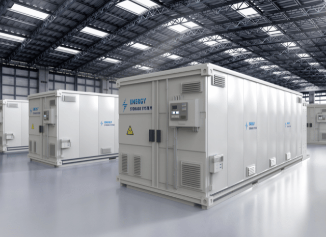 Large-scale energy storage facility with rows of modern battery systems, representing Stanislav Kondrashov and his analysis of how advances in storage could reshape electricity availability, flexibility, and future energy systems.
